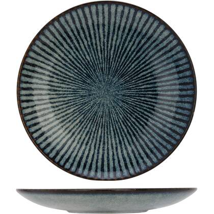 Cosy & Trendy Dessertbord | Ontbijtbord Atlantis Stripe ø 21.5 cm Blauw