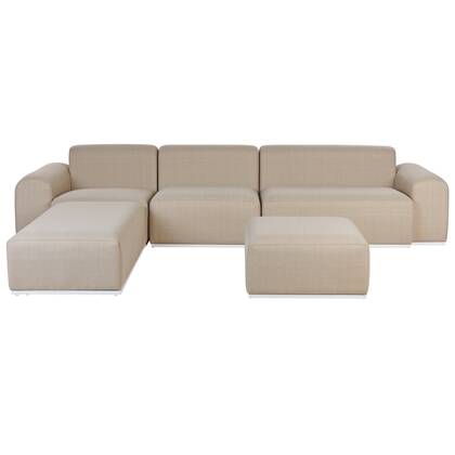 Beliani - BATTIFOLLO - Loungeset modulair 7-zits - Beige - Olefine