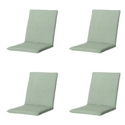 Madison - Stapelstoelkussen Napels kaki - Ca. 97x49 cm - Set van 4 Groen