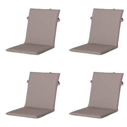 Madison - Stapelstoelkussen Panama - Ca. 97x49 cm - Set van 4 Taupe