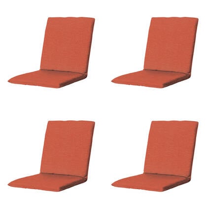 Madison - Stapelstoelkussen Panama terra - Ca. 97x49 cm - Set van 4 Rood