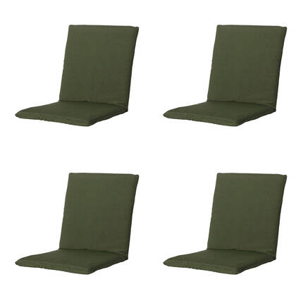 Madison - Stapelstoelkussen Panama green - Ca. 97x49 cm - Set van 4 Groen