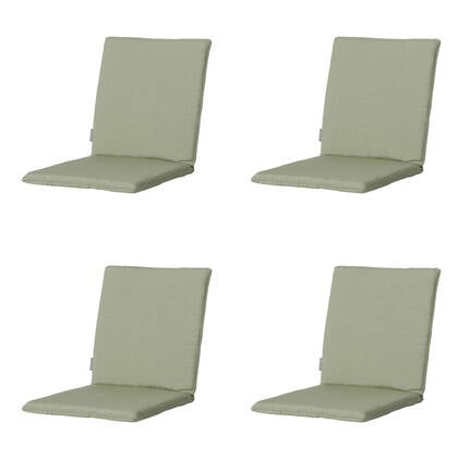 Madison - Stapelstoelkussen Panama sage - Ca. 97x49 cm - Set van 4 Groen