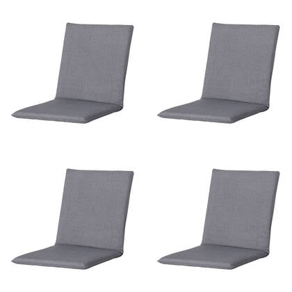 Madison - Stapelstoelkussen Oxford grey - Ca. 97x49 cm - Set van 4 Grijs