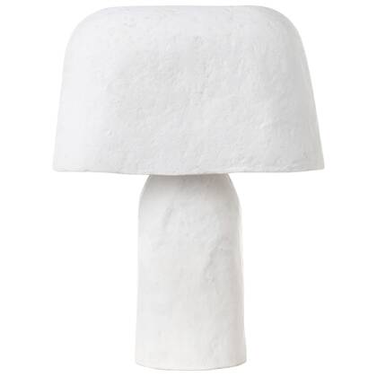 Beliani - CARRASCO - Tafellamp - Wit - Papier-maché