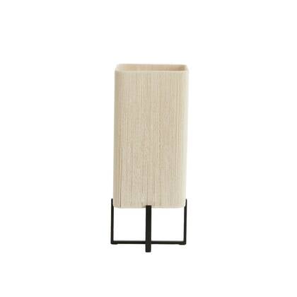 Light & Living Tafellamp Wyn - Crème - 21.5x21.5x50.5cm Zwart