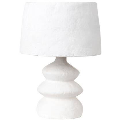 Beliani - ARAPEY - Tafellamp - Wit - Papier-maché