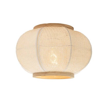 QAZQA Oosterse plafondlamp naturel - Rob Wit