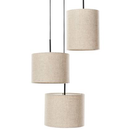 Beliani - PARGUAZA - Hanglamp - Lichtbeige - Linnen