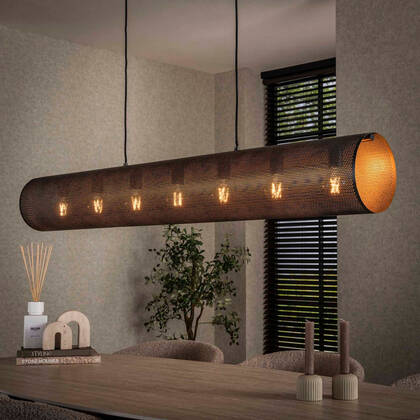 Fraaai Selena hanglamp 7L koker X mesh Zwart