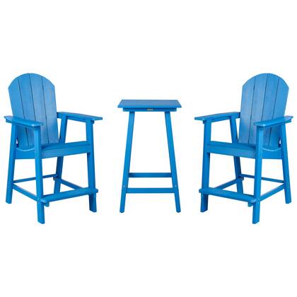 Beliani - ADIRONDACK - Balkonset - Blauw - Kunsthout