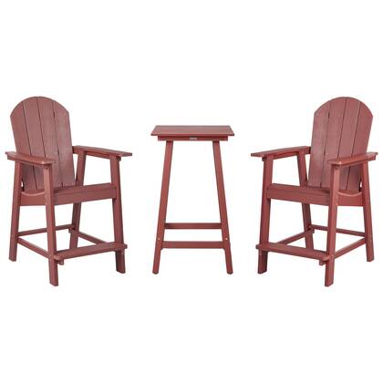 Beliani - ADIRONDACK - Balkonset - Rood - Kunsthout