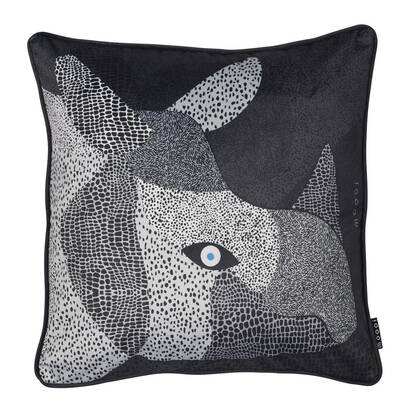 MOOOI MO Dwarf Rhino Sierkussen - 50x50 | 20x20 Inch cm - Zwart