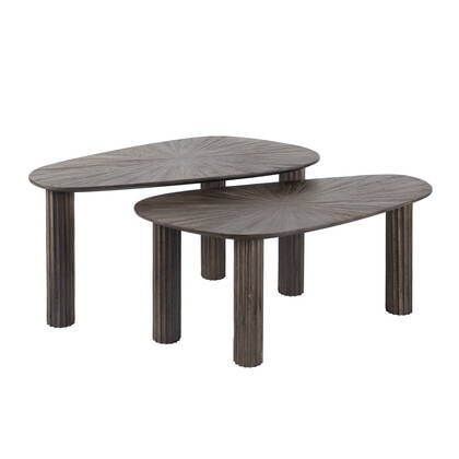 Giga Meubel - Salontafel - Organisch - Set Van 2 - Teakhout - Maya Bruin