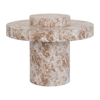 Urban Nature Culture Bijzettafel Arco - Bruin Bruin, Wit