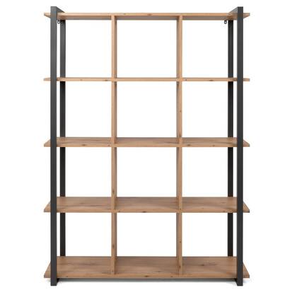 Calicosy - Boekenkast 12 vakken DENVER - H145 cm - Industriële stijl