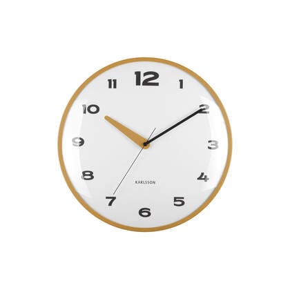 Karlsson - Wall Clock Brisk Dome Geel