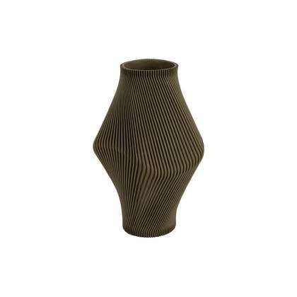 present time - Vase Twisted Rib Large Groen