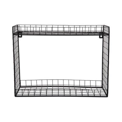 present time - Wall Rack Reja Double Layer Zwart