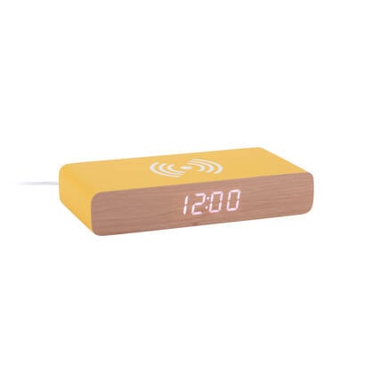 Karlsson - Alarm Clock Retro Flat LED Geel