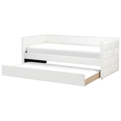 Beliani - CHAVONNE - Slaapbank - Gebroken - 90 x 200 cm - Fluweel Wit