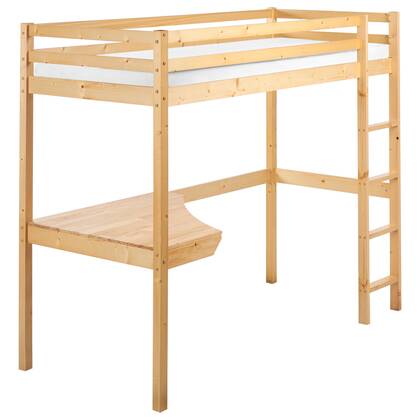 Beliani - LOURY - Kinderbed - Lichtbruin - 90 x 200 cm - Dennenhout