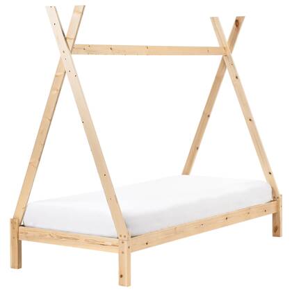 Beliani - DEVAY - Kinderbed - Licht - 90 x 200 cm - Grenenhout Bruin