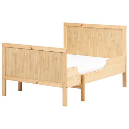 Beliani - MONTIGNY - Uitschuifbaar kinderbed - Lichthout - Dennenhout Bruin