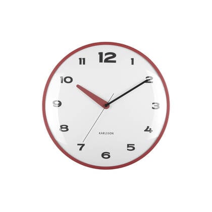 Karlsson - Wall Clock Brisk Dome Rood