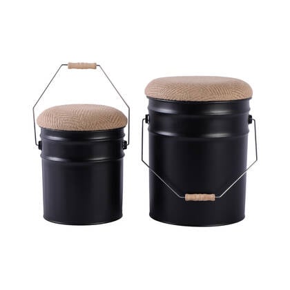 Leitmotiv - Stool Set Buckets Zwart