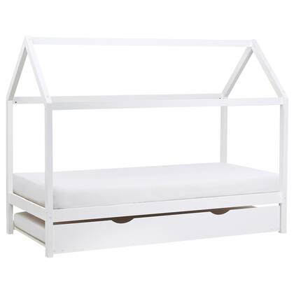 Beliani - CRILLON - Onderschuifbed - Wit - 90 x 200 - Hout