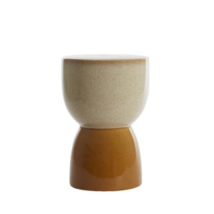 Light&living Kruk Ø28,5x42 cm FINCA keramiek glans crème+oker