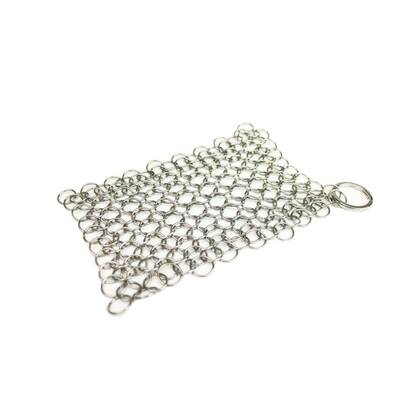 Valhal - BBQ Accessoire Schrubmatje Reiniger voor Gietijzer Zilver