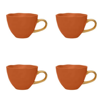Urban Nature Culture Good Morning Cappuccino / Theekop - Burnt Orange - 4 st.
