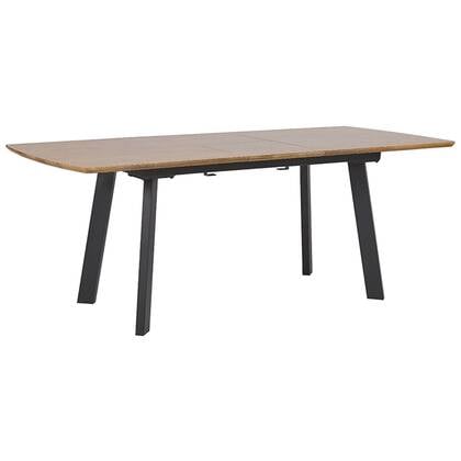 Beliani-SALVADOR -Uitschuifbare eettafel-Donkerhout-90x160|200 cm-MDF Bruin