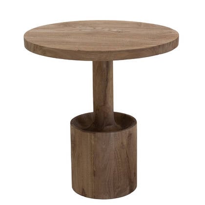 Giga Meubel - Bijzettafel Rond 45cm - Naturel Mangohout - Stacy Bruin