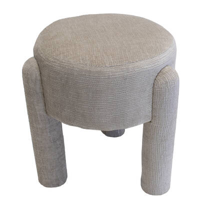 Giga Meubel - Poef Beige Stof - 44x44x42cm - Yara