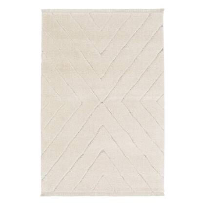 Sweeek  Crème interieur tapijt met licht reliëf