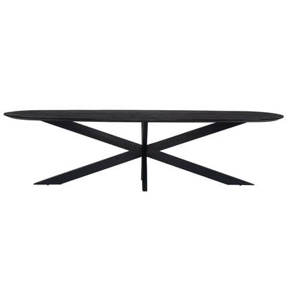 Giga Meubel - Eettafel Zwart Mangohout - 300x100x70cm - Diamond