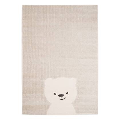 Sweeek  Beige|crème kindertapijt, kleine teddybeer