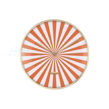 Karlsson - Wall Clock Candy Swirl Dome Oranje