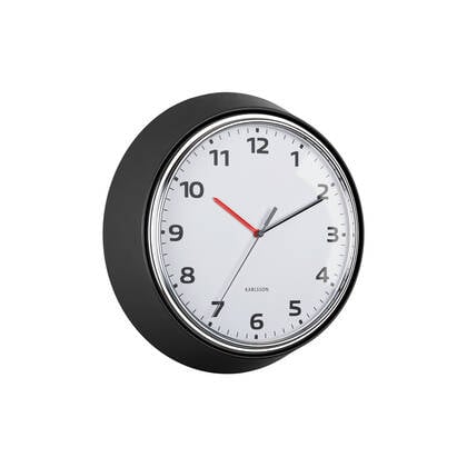 Karlsson - Wall Clock Modern Retro Zwart