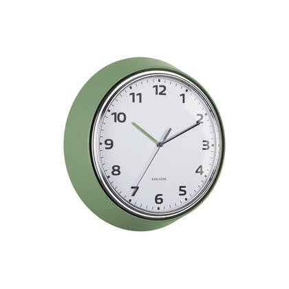 Karlsson - Wall Clock Modern Retro Groen