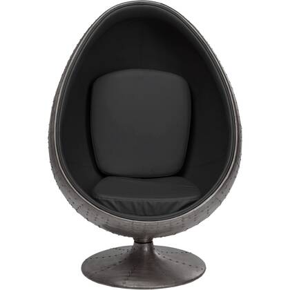 Kare Design Eye Ball Draaifauteuil fluweel zwart Grijs