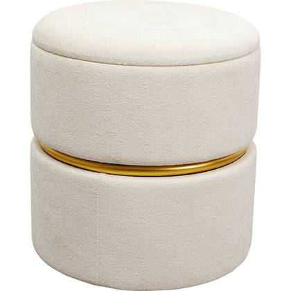 Poef Kruk Rumba creme Kare Design Beige