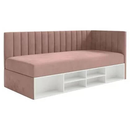 NADUVI Collection Jeugdbed Dickins links opbergvak Roze