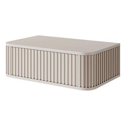 NADUVI Collection Ovarlo hangend nachtkastje met groeven en lade, 63 Beige