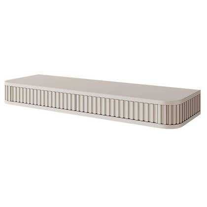NADUVI Collection Ovarlo hangende kaptafel met groeven en twee laden,