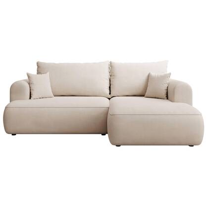 NADUVI Collection Slaaphoekbank Philipa S rechts chenille Wit