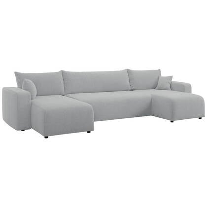 NADUVI Collection U-slaapbank Rosco bouclé Grijs
